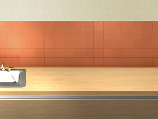 rendered kitchen counter and backsplashOther rendered architectural interiors: