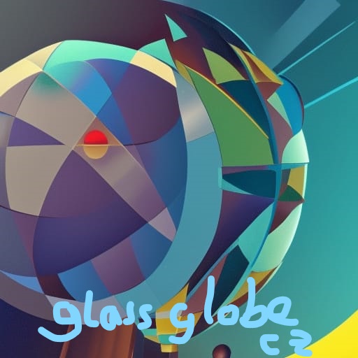 AI artwork: glass globe

